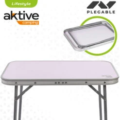 AKTIVE - Table Pliante Avec Poignée De Transport. Table De Camping 60x40x50 Cm -Plein Air Boutique aktive table pliante avec poignee de transport table de camping 60x40x50 cm 2