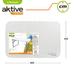 AKTIVE - Table Pliante . Table Basse Blanche En Aluminium - 40x60x40 Cm -Plein Air Boutique aktive table pliante table basse blanche en aluminium 40x60x40 cm 4