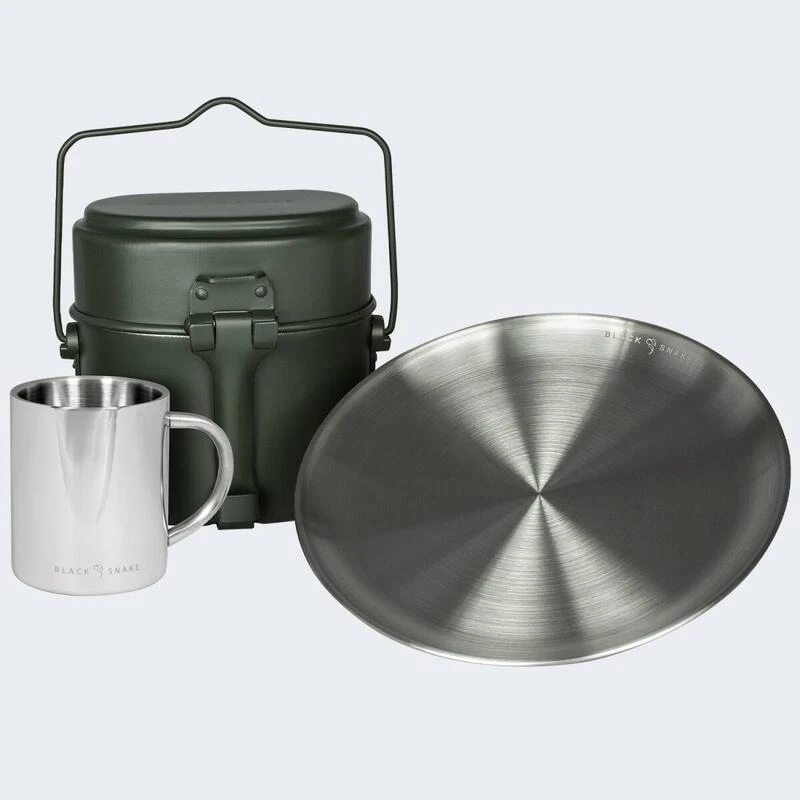 Batterie De Cuisine De Camping, Assiette Plate Et Tasse Isotherme Set 4 Batterie De Cuisine De Camping, Assiette Plate Et Tasse Isotherme Set – Image 2