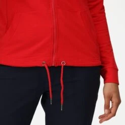 Regatta Bayarma Sweat De Marche Zippé à Capuche Pour Femme - Rouge Vif -Plein Air Boutique bayarma sweat de marche zippe a capuche pour femme rouge vif 3