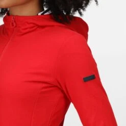 Regatta Bayarma Sweat De Marche Zippé à Capuche Pour Femme - Rouge Vif -Plein Air Boutique bayarma sweat de marche zippe a capuche pour femme rouge vif 4