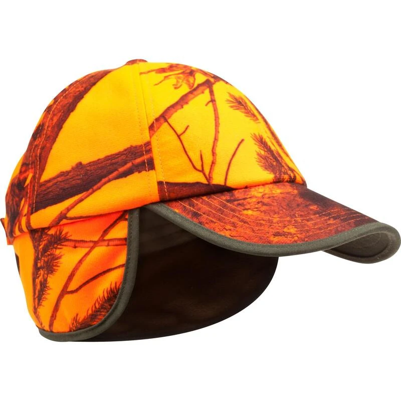 CASQUETTE CHASSE A RABAT CAMOUFLAGE ORANGE 3 CASQUETTE CHASSE A RABAT CAMOUFLAGE ORANGE