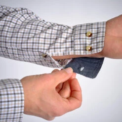 CHEMISE 100 A CARREAUX BLANCHE -Plein Air Boutique chemise 100 a carreaux blanche 4