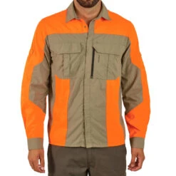 Chemise Manches Longues Légère Et Respirante Chasse 520 Verte Et Fluo -Plein Air Boutique chemise manches longues legere et respirante chasse 520 verte et fluo 2