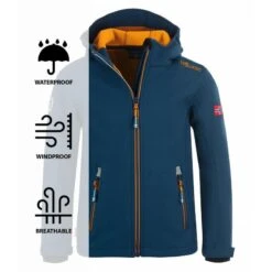 TROLLKIDS Enfants Trollfjord Veste Bleu/jaune D'or -Plein Air Boutique enfants trollfjord veste bleujaune dor 2