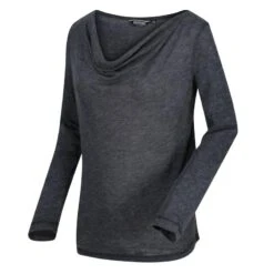 Regatta Frayda T-Shirt De Randonnée Col Bénitier Pour Femme - Marine Sombre