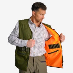 Gilet Chasse Réversible 500 Fluo/vert -Plein Air Boutique gilet chasse reversible 500 fluovert 4