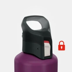 Quechua Gourde Alu 1L Avec Bouchon à Ouverture Rapide Pour La Randonnée - Violet -Plein Air Boutique gourde alu 1l avec bouchon a ouverture rapide pour la randonnee violet 3