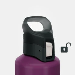 Quechua Gourde Alu 1L Avec Bouchon à Ouverture Rapide Pour La Randonnée - Violet -Plein Air Boutique gourde alu 1l avec bouchon a ouverture rapide pour la randonnee violet 4