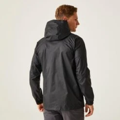Regatta Pack-It III Homme Randonnée Veste Imperméable - Noir -Plein Air Boutique pack it iii homme randonnee veste impermeable noir 3