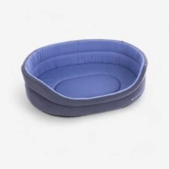 MARTIN SELLIER Panier Chien Et Son Coussin Amovible Couleur Bleue Et Gris Chiné.
