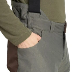 PANTALON CHASSE A BRETELLES CHAUD -20°C VERT 100 -Plein Air Boutique pantalon chasse a bretelles chaud 20c vert 100 7