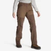 PANTALON CHASSE FEMME IMPERMEABLE 500 MARRON -Plein Air Boutique pantalon chasse femme impermeable 500 marron