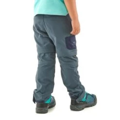 Quechua Pantalon De Randonnée Modulable - MH500 Gris/bleu- Enfant 2-6 ANS -Plein Air Boutique pantalon de randonnee modulable mh500 grisbleu enfant 2 6 ans 2