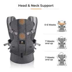 Porte-bébé Ergonomique Deryan - Porte-bébé Ventral 2-en-1 Anthracite -Plein Air Boutique porte bebe ergonomique deryan porte bebe ventral 2 en 1 anthracite 2