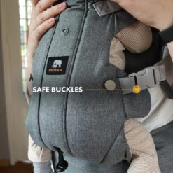 Porte-bébé Ergonomique Deryan - Porte-bébé Ventral 2-en-1 Anthracite -Plein Air Boutique porte bebe ergonomique deryan porte bebe ventral 2 en 1 anthracite 5