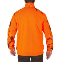 Pull Chasse Renfort Orange Fluo 500 -Plein Air Boutique pull chasse renfort orange fluo 500 2
