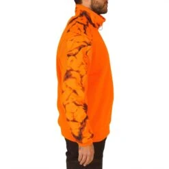 Pull Chasse Renfort Orange Fluo 500 -Plein Air Boutique pull chasse renfort orange fluo 500 4