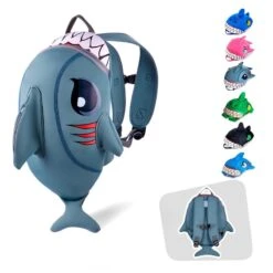 Sac à Dos Pour Enfants | Requin Gris | Crazy Safety | Testé Et Certifié -Plein Air Boutique sac a dos pour enfants requin gris crazy safety teste et certifie 3