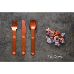 SET 3 COUVERTS MAGNÉTIQUES MAGWARE - CAMPING BIVOUAC - ALUMINUM DUR - AVEC ÉTUI -Plein Air Boutique set 3 couverts magnetiques magware camping bivouac aluminum dur avec etui 3