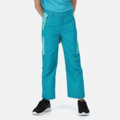 Regatta Sorcer Mountain V Pantalon De Randonnée Pour Enfant - Bleu -Plein Air Boutique sorcer mountain v pantalon de randonnee pour enfant bleu 4