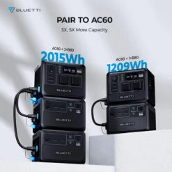 Station Électrique Portable BLUETTI AC60+B80+PV120 Pour Camping -Plein Air Boutique station electrique portable bluetti ac60b80pv120 pour camping 5