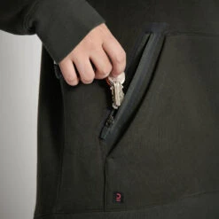 SWEAT-SHIRT CAPUCHE FEMME 500 CHAUD VERT -Plein Air Boutique sweat shirt capuche femme 500 chaud vert 3