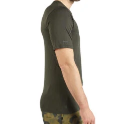 T-shirt Chasse Manches Courtes Léger Et Respirant Homme - 500 Vert -Plein Air Boutique t shirt chasse manches courtes leger et respirant homme 500 vert 5