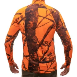 T-SHIRT CHASSE RESPIRANT MANCHES LONGUES CAMOUFLAGE FLUO 500 -Plein Air Boutique t shirt chasse respirant manches longues camouflage fluo 500 3