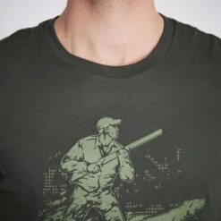 T-shirt Manches Courtes Chasse Coton Homme - 100 Chien Arrêt Vert -Plein Air Boutique t shirt manches courtes chasse coton homme 100 chien arret vert 4
