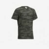 T-shirt Manches Courtes Chasse Coton Junior - 100 Camouflage Halftone Vert