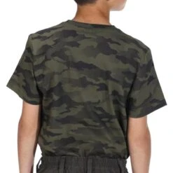 T-shirt Manches Courtes Chasse Coton Junior - 100 Camouflage Halftone Vert -Plein Air Boutique t shirt manches courtes chasse coton junior 100 camouflage halftone vert 2