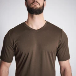 T-shirt Manches Courtes Respirant Chasse Homme 100 Marron Foncé -Plein Air Boutique t shirt manches courtes respirant chasse homme 100 marron fonce 2
