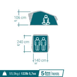 Quechua TENTE DE TOIT MH500 FRESH & BLACK 2P -Plein Air Boutique tente de toit mh500 fresh and black 2p 3