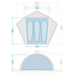 Tente Dôme De Trekking - 3 Places - MT900 -Plein Air Boutique tente dome de trekking 3 places mt900 2