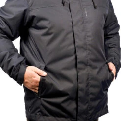 VESTE CHASSE CHAUDE IMPERMEABLE NOIRE 100 -Plein Air Boutique veste chasse chaude impermeable noire 100 6