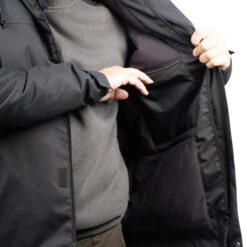 VESTE CHASSE CHAUDE IMPERMEABLE NOIRE 100 -Plein Air Boutique veste chasse chaude impermeable noire 100 7