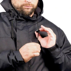 VESTE CHASSE CHAUDE IMPERMEABLE NOIRE 100 -Plein Air Boutique veste chasse chaude impermeable noire 100 9