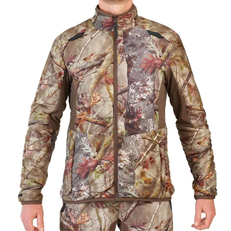 VESTE CHASSE POSTE IMPERMÉABLE CHAUDE 3 EN 1 CAMO FLUO 900 5 VESTE CHASSE POSTE IMPERMÉABLE CHAUDE 3 EN 1 CAMO FLUO 900 – Image 3