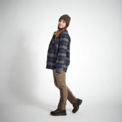 VESTE MOUTONNÉE TYPE SURCHEMISE 500 BLEU -Plein Air Boutique veste moutonnee type surchemise 500 bleu 3