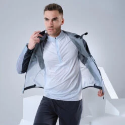 Quechua Veste Ultra Légère De Randonnée Rapide FH 900 Homme Bleu Grise. -Plein Air Boutique veste ultra legere de randonnee rapide fh 900 homme bleu grise 1