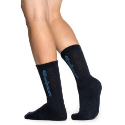 Woolpower Chaussettes Merino Logo Classique 400 - Bleu Marine -Plein Air Boutique woolpower chaussettes merino logo classique 400 bleu marine 2